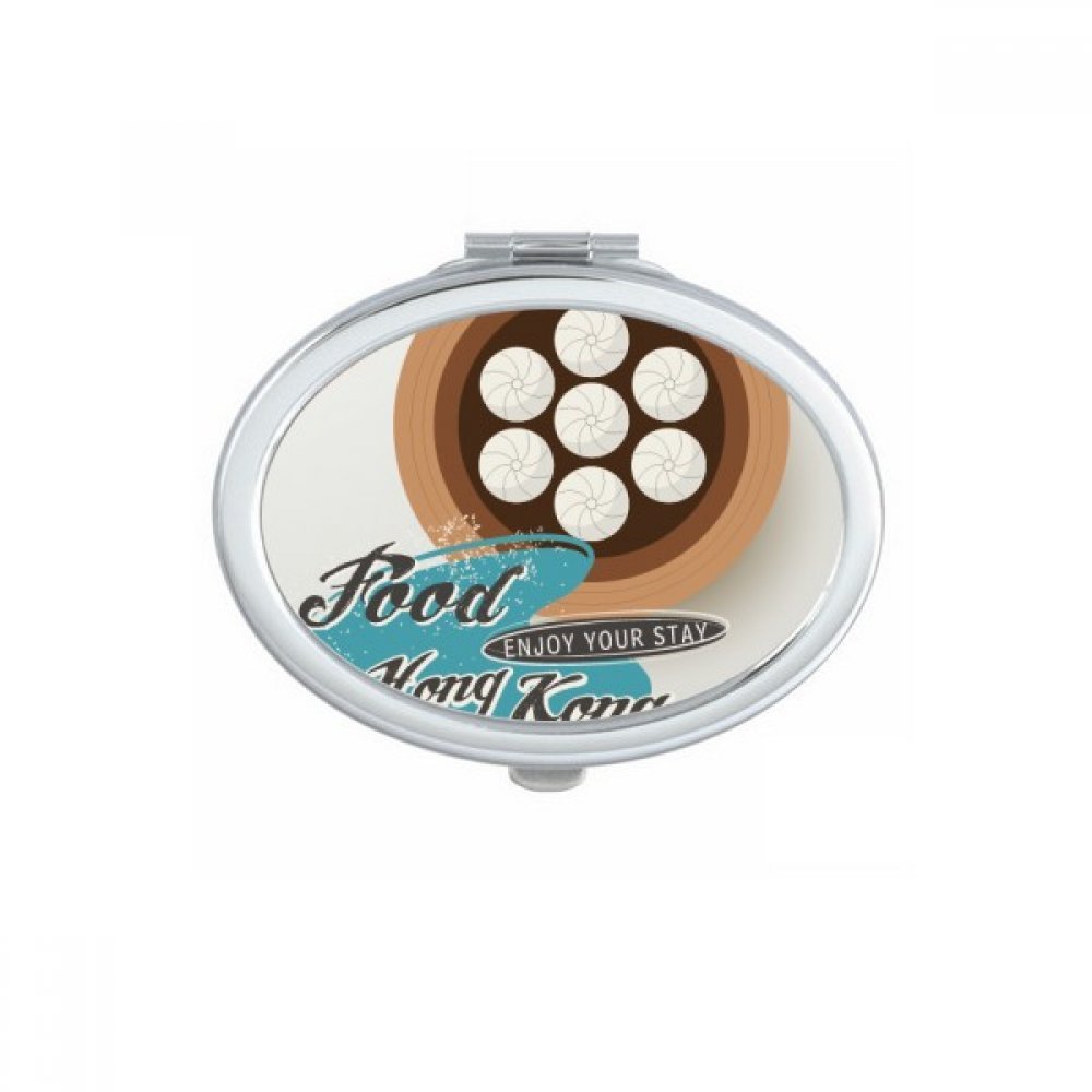 Miroir de poche Hong Kong Foodie petit miroir maquillage compact portatif