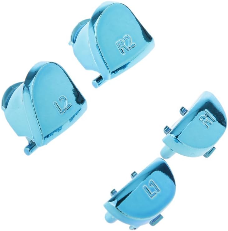 GRTD Blue Full Button Set Kit for Sony PS4 Controller Replacement Part, ABXY D-pad Mod Left Right Trigger Touch Pad//894