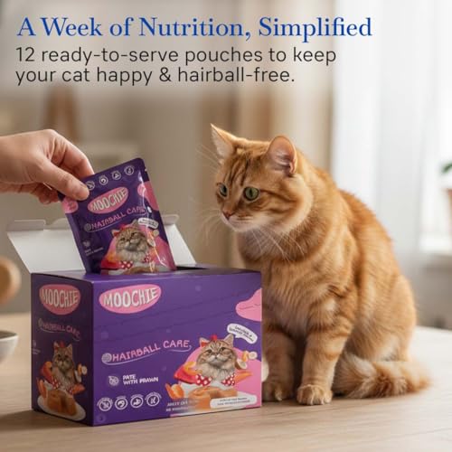 Image of PETS EMPIRE Moochie Cat Pate with Prawn (85g X 48) Tasty Wet Cat Food, No Artificial Flavours Cats Food with Prawn & Taurines, Non-Vegetarian Cat Foods Pouch for Adult Cats