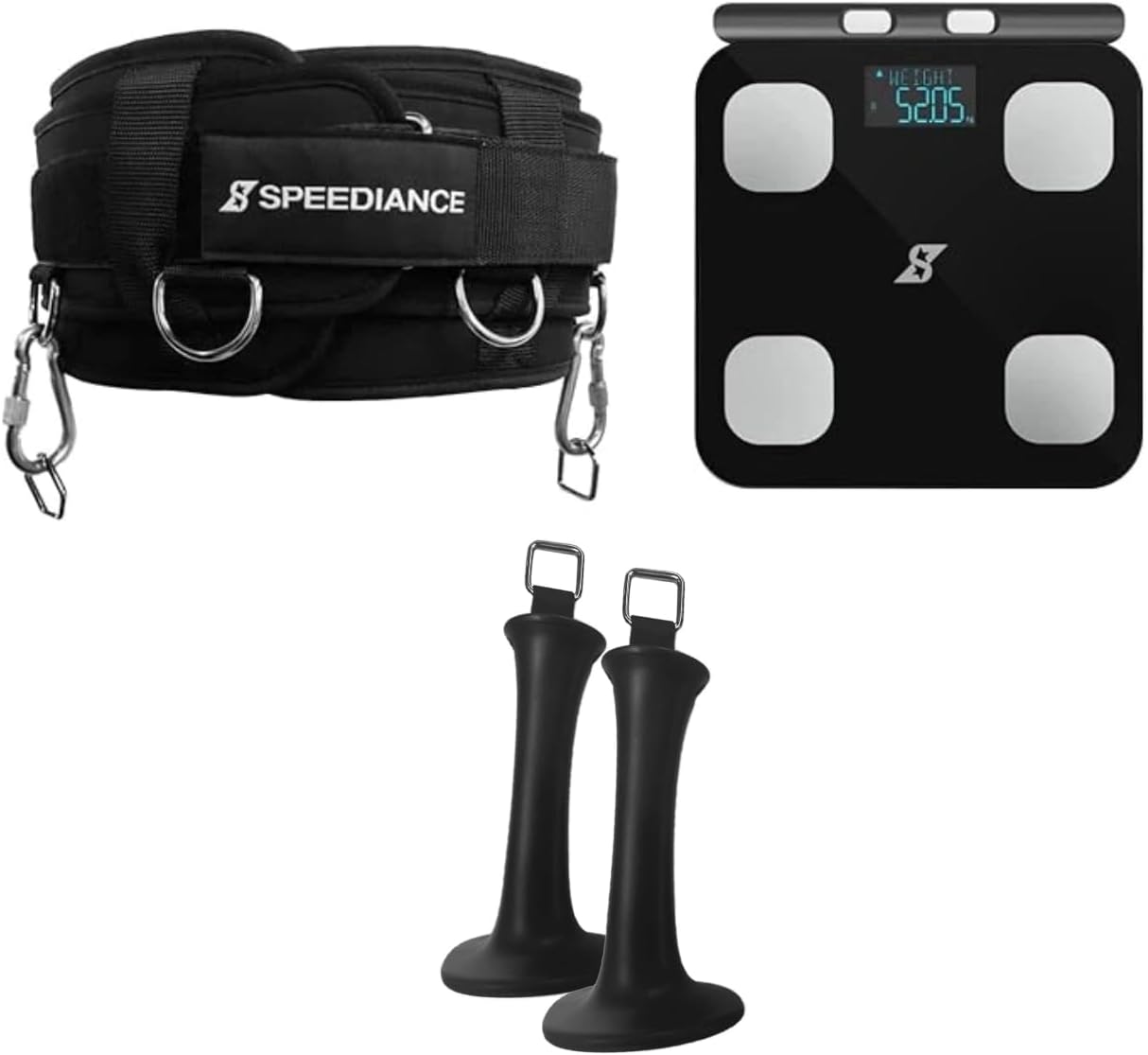 Speediance Smart Body Fat Scale & Weight Lifting Belt & Skiing Handles 2 Bundle