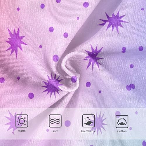 Cotton Toddler Underwear Custom Purple Stars Soft Pastel Gradient Cute Panties Girl Fun Print Briefs Underpants 2t3