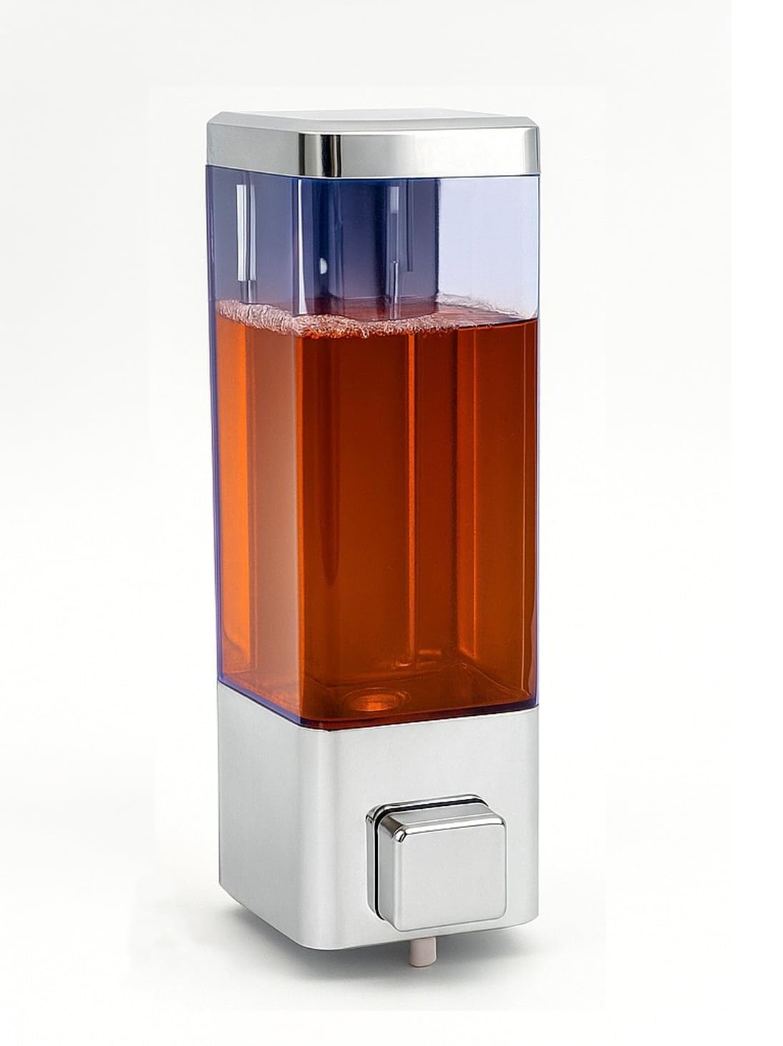 BATH GURU Liquid Soap Dispenser for Bathroom Wash Basin (350 Ml, Chrome)
