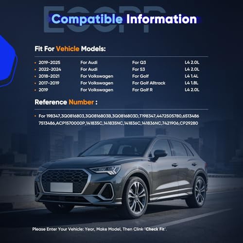 Image of ECCPP AC Compressor for Volkswagen for Golf for Jetta 1.4L 2.0L 2018-2023 | for Audi for S3 2.0L 2022-2024 AC Compressor with Clutch Rapid Cooling