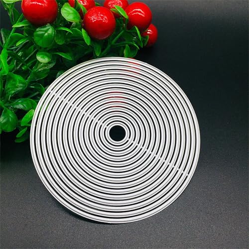 2 peças de matrizes de corte redondas grandes, molduras circulares de aninhamento, estênceis de matr