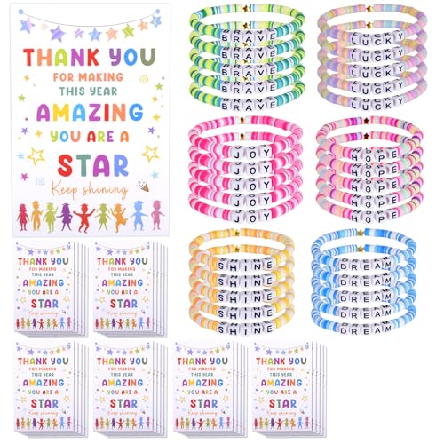 Eyezeeption Students from Teachers 30 Set Class Gifts for 30 Children School Gifts End of Term for Children Motivational End of Year Students (rainbow colors One Size)