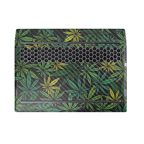 Image of MightySkins Carbon Fiber Skin Compatible with Alienware M17 R5 (2022) Full Wrap Kit - Cannabis Culture | Protective, Durable Textured Carbon Fiber Finish | Easy to Apply | Made in The USA