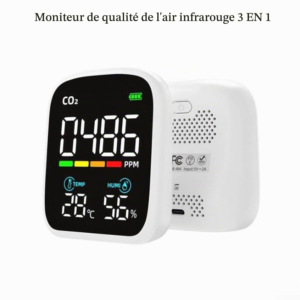 Moniteur infrarouge de qualité de l'air de capteur de NDIR de moniteur de dioxyde de carbone de moniteur de de WIFI