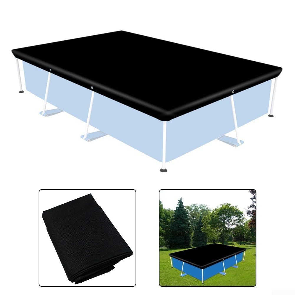 Cubierta rectangular para alberca, protección UV, impermeable, resistente al polvo, reflectante, 210D, Oxford, soporte para piscinas al aire libre, 259 x 170 cm