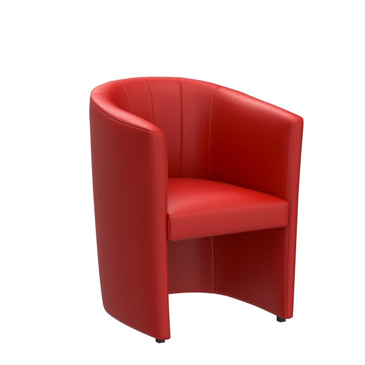 Design Farbe Rot Sessel Clubsessel Loungesessel Club Möbel Bürosessel Praxismöbel Kunstleder Neu