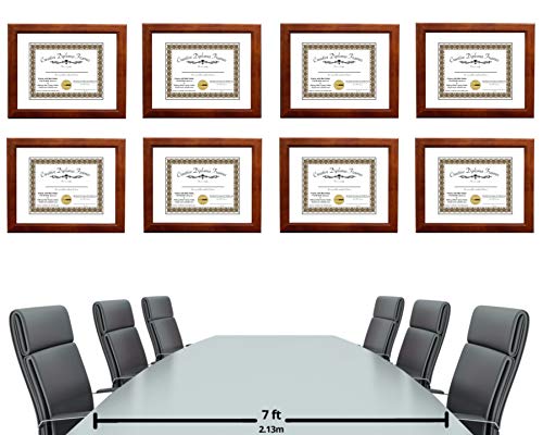 Creative Picture Frames 14X17 Walnut Finish Diploma Frame With White Mat Glass And Installed Wall Hangers | Frame Holds 16X20 Media Without Mat #TOP5