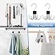 4 Stück Gürtel Aufbewahrung, 360 Grad Drehbarer Metall Gürtelhalter Platzsparend Gürtelhalter, Multifunktional Gürtel Organizer, Kleiderschrank Kleiderbügel Hook für Schals, Krawatten (Schwarz)