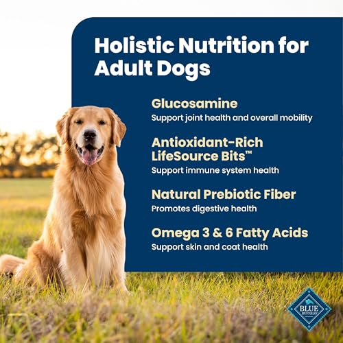 Image of Blue Buffalo Life Protection Formula Beef & Brown Rice Adult Dry Dog Food, Supports Immunity with Antioxidant-Rich LifeSource Bits, Promotes Healthy Muscle Development, Skin & Coat Health, 40 lbs.