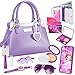 Shemira Play Purse for Little Girls, Princess Pretend Play Girl Toys for 3 4 5 6 Years Old, Toddler Purse with Accessories, Kids Toy Purse, Gifts for Girl Age 3-5 4-6 6-8