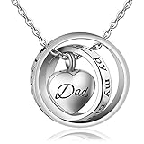 Locket Ashes urn necklace for mom&dad&Grandpa&grandma&uncle&aunt no longer by my side forever in my heart memorial keepsake jewelry