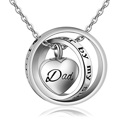 Locket Ashes urn necklace for mom&dad&Grandpa&grandma&uncle&aunt no longer by my side forever in my heart memorial keepsake jewelry