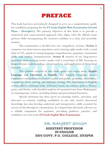 Image of A Complete Book for English LT Grade Main Exam by Dr. Ranjeet Singh | Useful for GIC Lecturer Mains