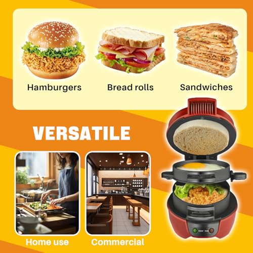 Machine à hamburger pour petit déjeuner avec anneau de cuisson œuf