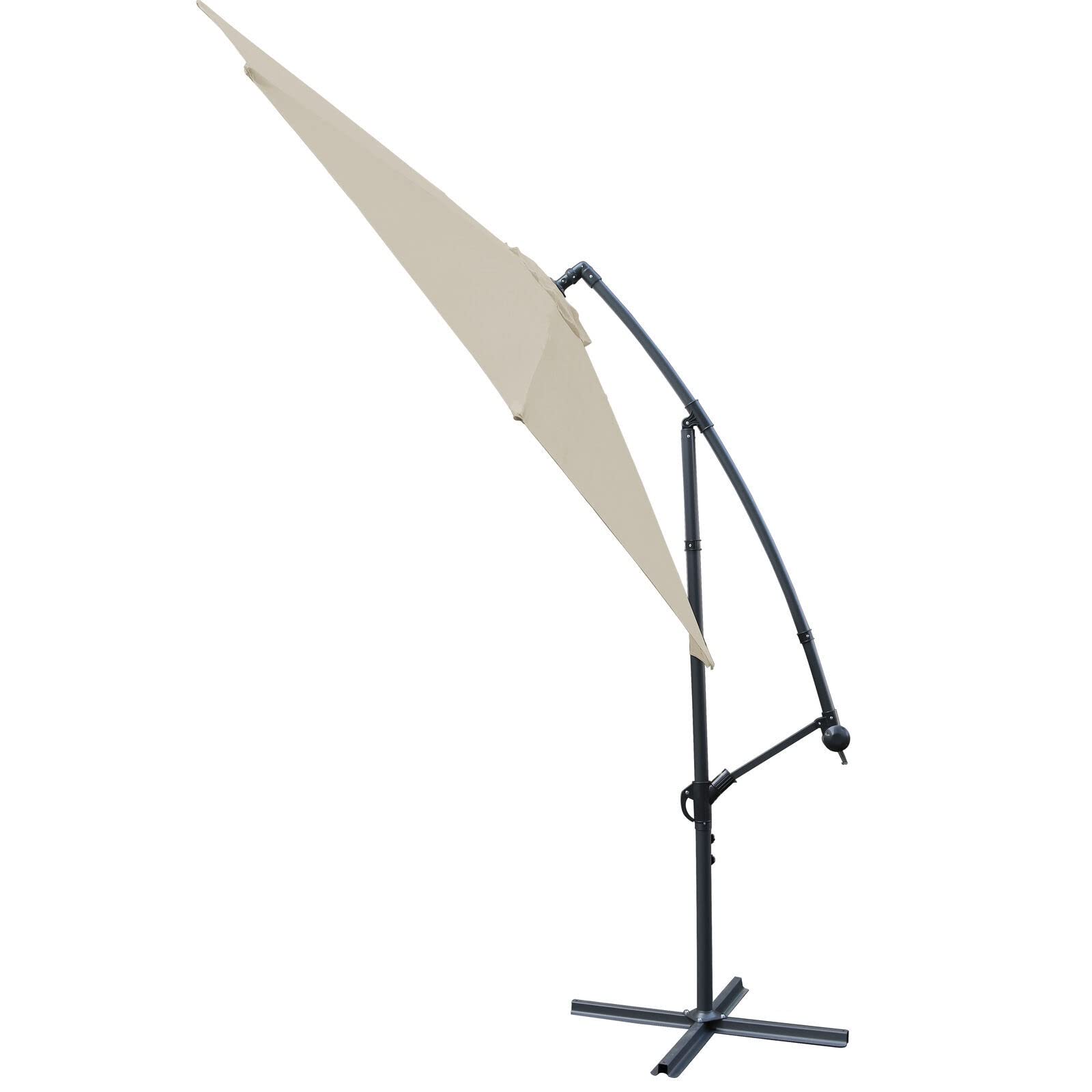 Ogród parasol parasol na zewnątrz 3 m wspornik wiszący parasol patio bananowe słoneczne krem ​​parasolowy łącznie tradycyjne wykonanie z nowoczesną estetyką Uczytną i użyteczną ogrodową Umb