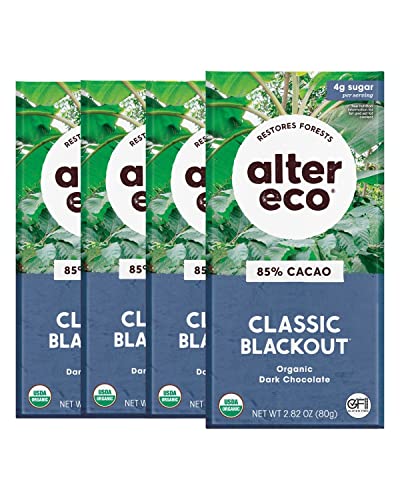 Alter Eco | Classic Blackout | 85% Pure Dark Cocoa, Fair Trade, O...