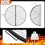 Ferrochef 40 Inch X-Marks Fire Pit Grill Grate Round Foldable Fire Pit Cooking Grate Heavy Duty Steel Campfire BBQ Grill Grid with Handles for Outdoor Camping Cooking, Black