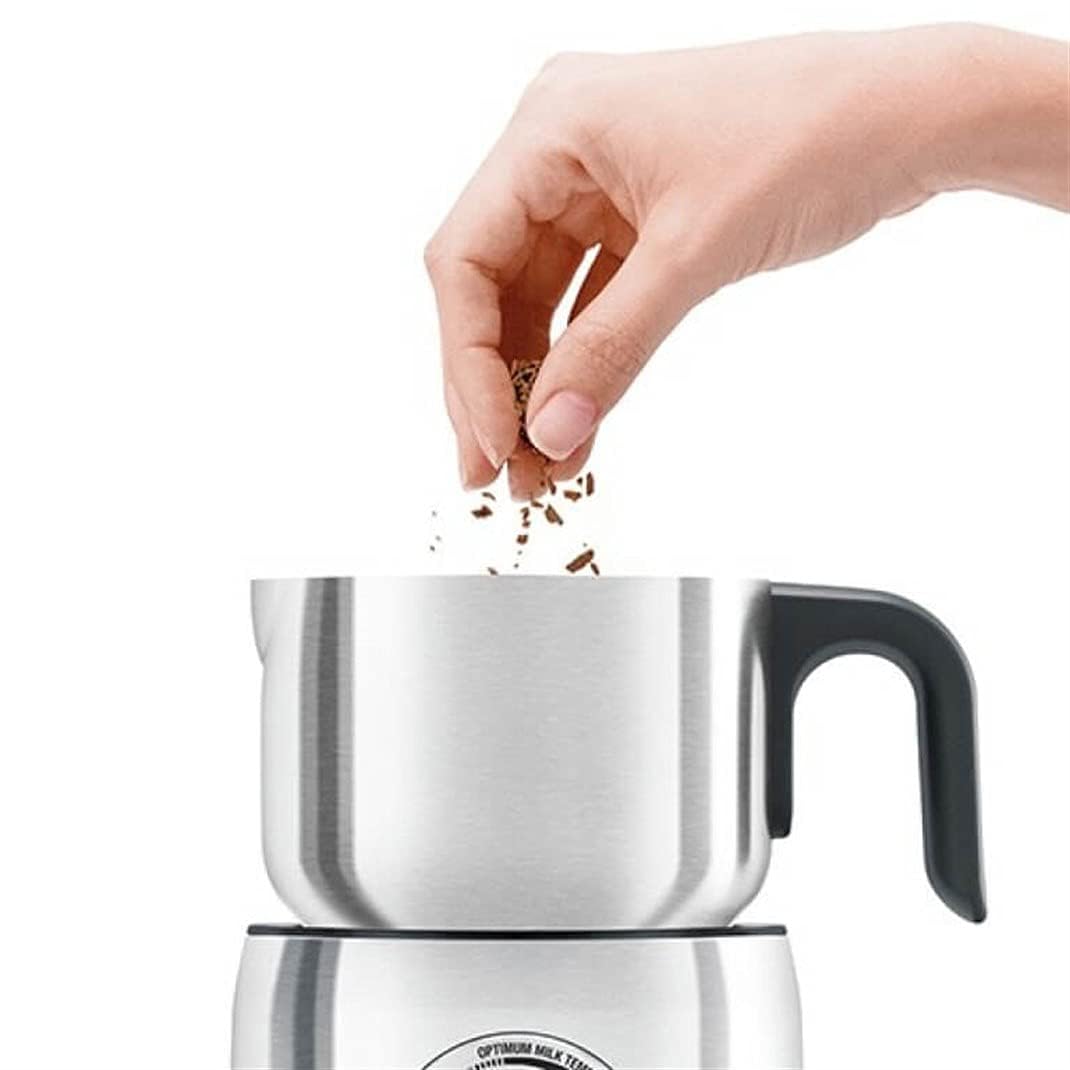 Sage The Milk Cafe, Mousseur à Lait pour Latte, Acier Inoxydable Brossé | Chauffage Par Induction, Arrêt Automatique, Jusqu'à 3 Tasses, Cruche Au Lave-Vaisselle; Bouchon Doseur et Boissons Crémeuses