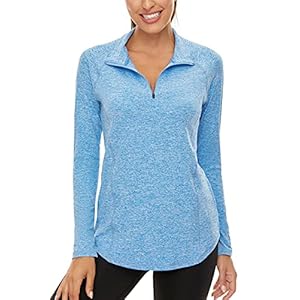 LURANEE Womens UPF 50+ Long Sleeve 1/4 Zip Pullover Athletic Hiking Running Workout Tops