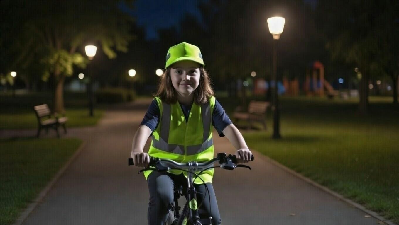 Gorra Niños Alta Visibilidad Amarillo Neón Reflectante Seguridad Protección Solar Talla Ajustable