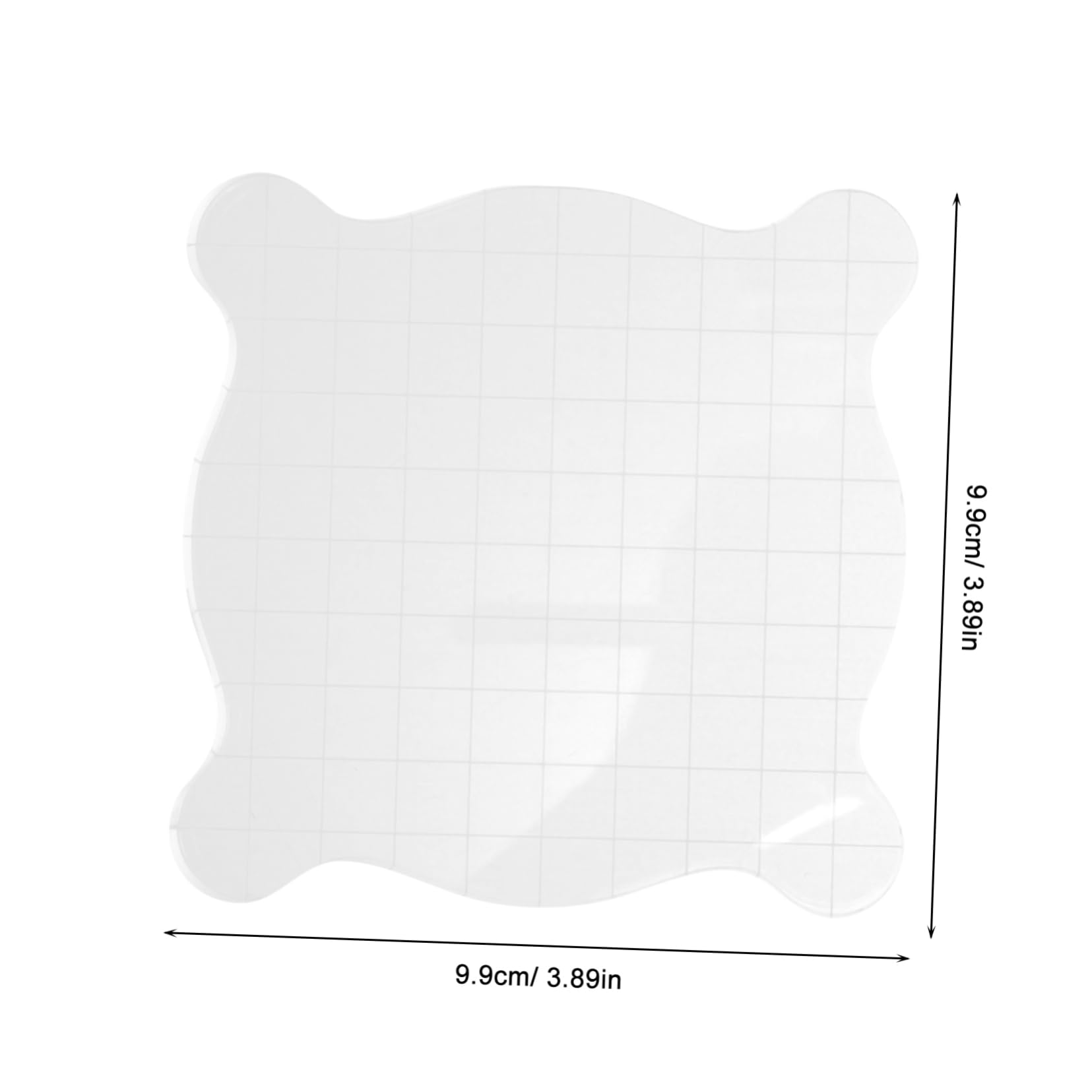 ARTIBETTER 4pcs Acrylic Stamping Block for DIY Crafting Ink Stamps for Stamp Block Board Grid Lines