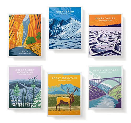 Image of Twigs Paper National Park Cards, 12 Scenic Blank Note Cards with Envelopes