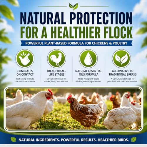 Image of Colton's Naturals Poultry Spray 16 oz - for Chickens - Helps with Mites, Lice, Fleas & Scaly Leg - Safe for Coops, Birds & Backyard Poultry