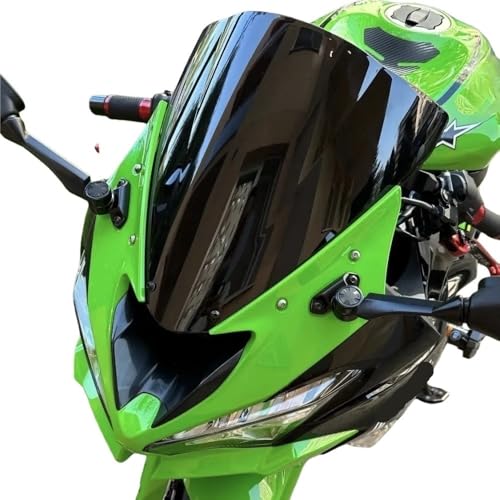 Pare-Brise Noir Moto Protection Pluie et Vent Sportive ZX6R 2018-2023