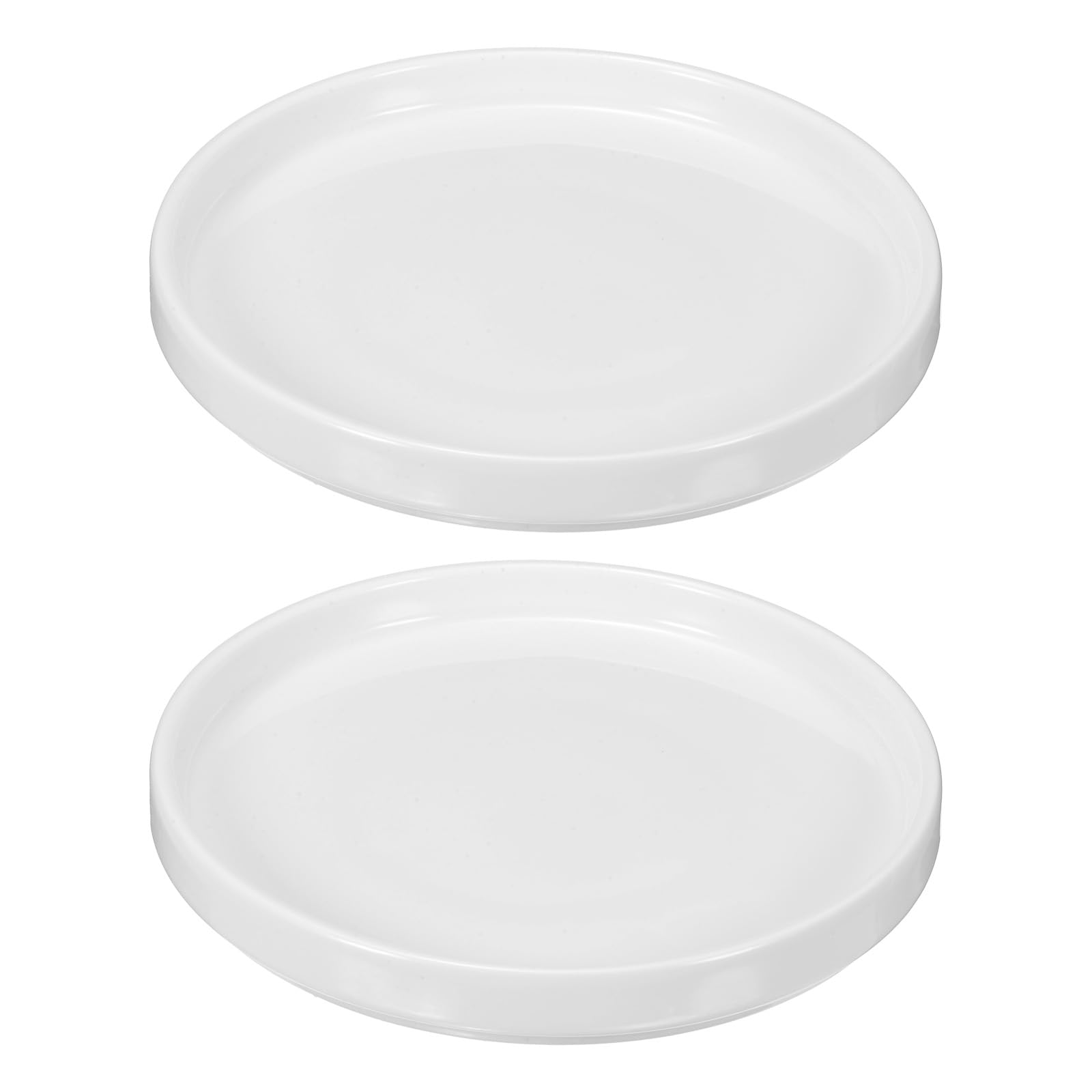 M METERXITY 2-Pack Ceramic Plant Saucer, 5.4 Inch OD Round Plant Saucers Flower Pot Saucers for Indoors/Outdoors Plant Pot