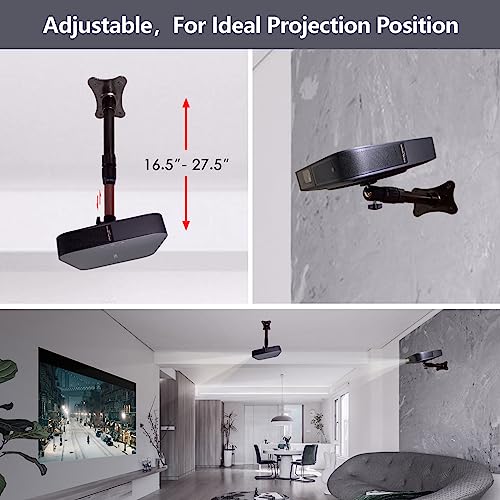 Soporte de proyector para cine en casa con altura ajustable y brazo de pared 2