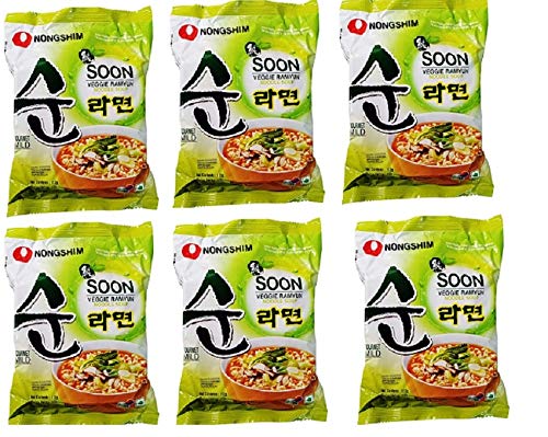 Soon Veggie Ramyun Noodles 112gm*6Pack (Imported)