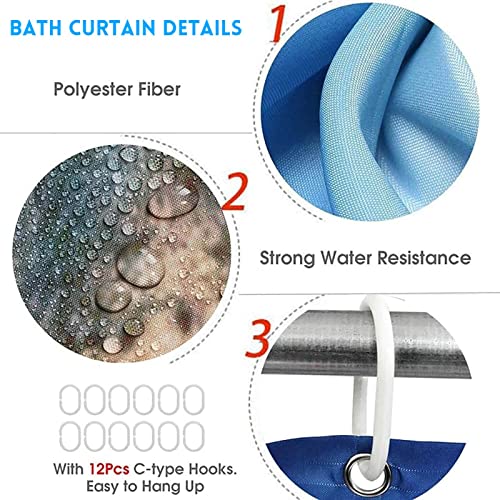 Luveq Horror Shower Curtain Set With Non-Slip Rug, Thick Toilet Cover And Bath Mat，Bathroom Waterproof Horror Shower Curtain Set With 12 Hooks 60X72 Inches，1 #TOP4