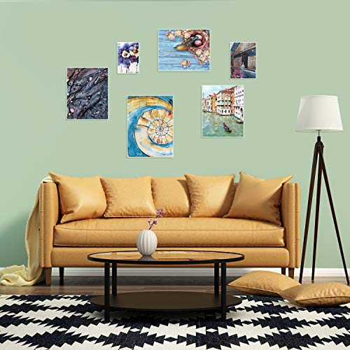 Hestya 12 Pcs Assorted Canvas Mini Stretched Canvas Small Drawing Canvas Square Paint Canvas for Christmas Craft(4 x 6 Inches/ 5 x 7 Inches/ 8 x 10 Inches/ 9 x 12 Inches)