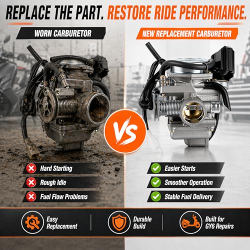 Image of GY6 Carburetor 150cc Fits for 4 Stroke 125cc 150cc 157QMJ 152QMJ Engine Moped ATV Go Kart Motorcycle Scooter 24mm PD24J Carb with Intake Manifold and Air Filter