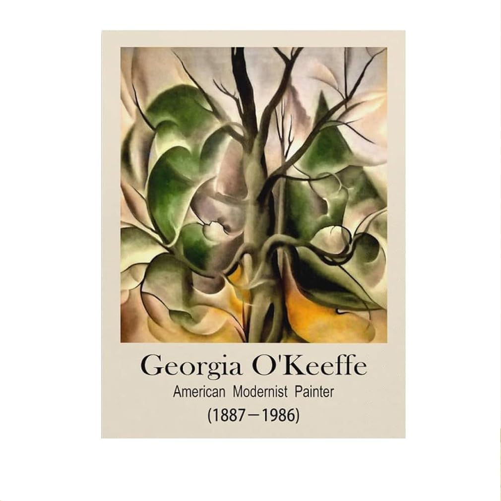LHHJF LJHFA Georgia O'Keeffe Posters Vintage Abstract Canvas Wall Art Modern Painting Georgia O'Keeffe Prints Living Room Decor Picture 40x60cmx1 No Frame
