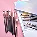 Jessup 15Pcs Professional Makeup Brushes Set Make up Brush Tools kit Eye Liner Shader Wood Handle Natural-synthetic Hair Brushes Pearl Black/Rose Gold T157