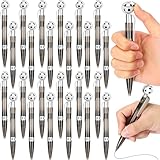 Zhanmai 24 Pcs Novelty Soccer Pens Black Ink Sports Ballpoint Soccer Party Favors Desk Cool Writing Pen for Students Supplies Stationery School Office Decor (Black)