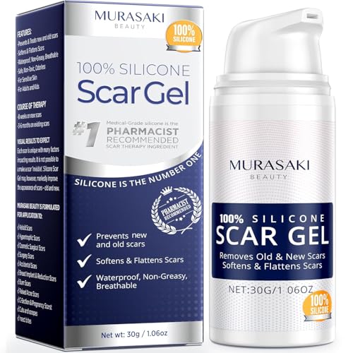 100% Silicone Scar Gel Scar Cream - Advanced Scar Gel for Surgical Scars, C-Section, Stretch Marks, Injury, Burns, Keloids, Old and New Scars option