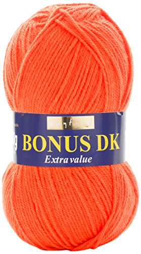 Hayfield - Laine pour Tricot Double Bonus DK - 100 g, Fil, Orange Clair, 19 x 9 x 9 cm