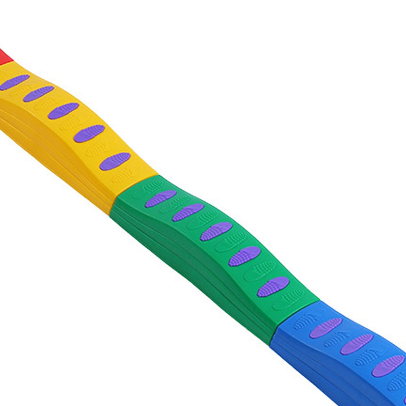 Set di 4 Pezzi di Trave di Equilibrio per Bambini con Percorso a Ostacoli E Gradini, Caratterizzato da Una Struttura Robusta E Una Superficie Testuriz, 4 Dritto