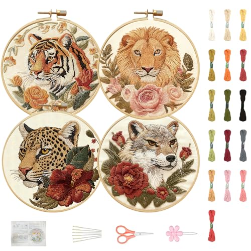 Broderie au point de croix loisir créatif adulte motif animaux