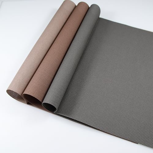 Image of KCS 3 pc of 12 inch x 18 inch (30cmx45cm) 14CT Counted Cotton Aida Cloth Cross Stitch Fabric (Coffee + Brown+Dark Grey)