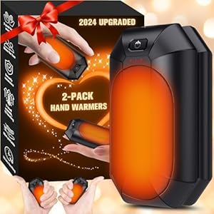 2 Pack Hand Warmers Rechargeable, Electric Hand Warmer Reusable, USB Handwarmers,Outdoor/Indoor/Golf/Camping/Hunting/Pain Relief/Watch Football/Baseball/Warm Gifts for Men Women Kid Birthday Christmas