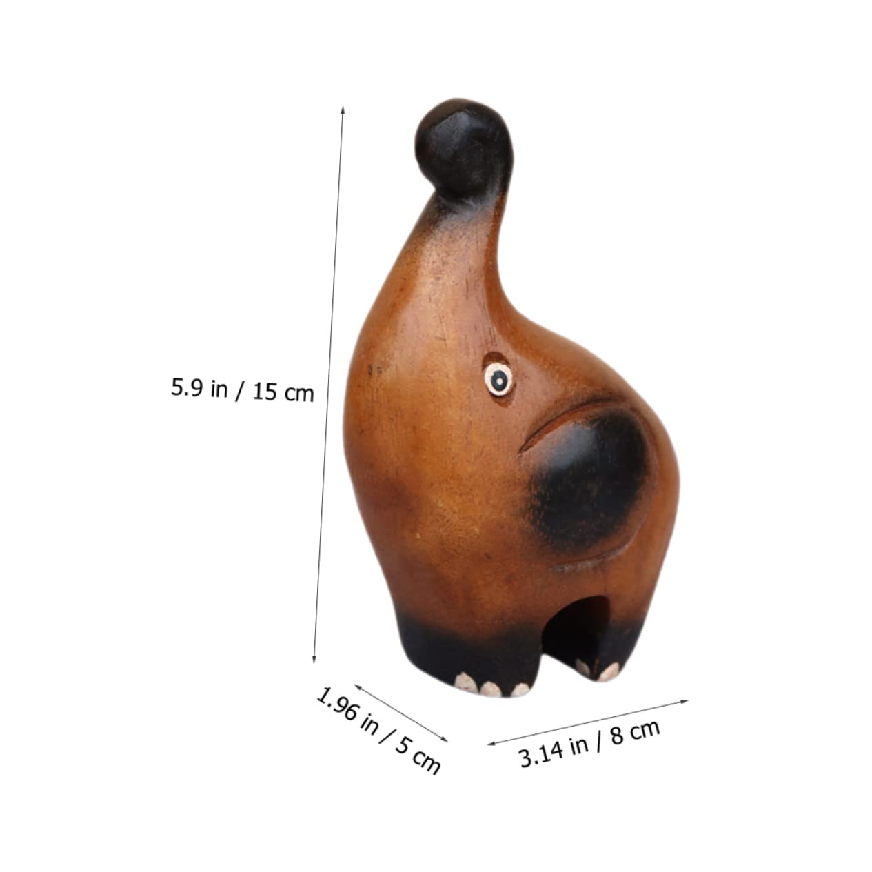 STOBAZA 2stücke Handgefertigte Holzfigur Eines Kleinen Elefantenskulptur Für Stilvolle Wohnkultur Langlebige Dekoration Für Tisch Oder Schreibtisch