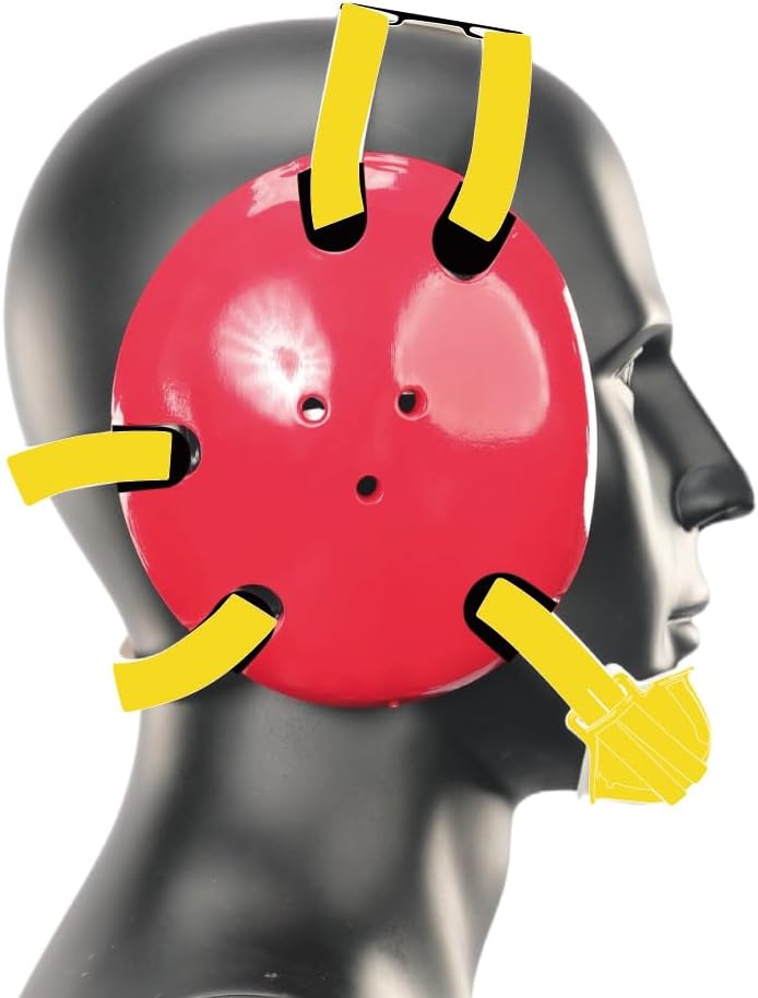 Wrestling Headgear with Chin Cup Red(Adult&Youth) Free Chin Pad