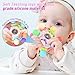 Cerberus Silicone Baby Teether, Montessori Sensory Toys, 0-12 Months, Pink & Multicolor, Teething Toys for Babies