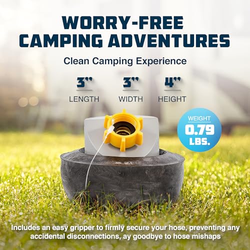 Image of Camco Easy Slip Water Seal Sewer Fitting RV Camper, Gray